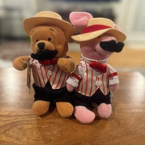 Disney Barbershop Winnie the Pooh and Piglet Beanies